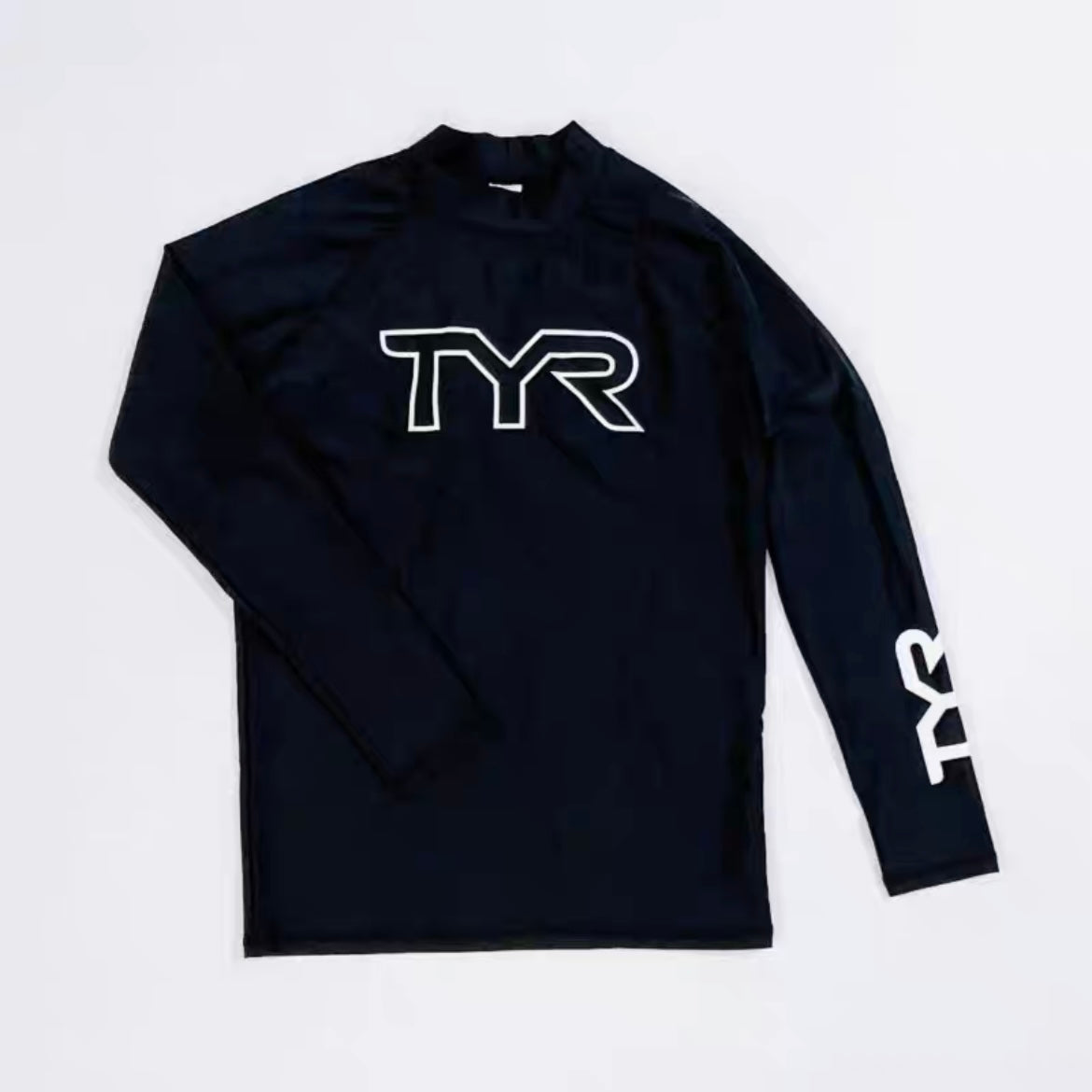 TYR男女通用高領長袖防曬泳衣