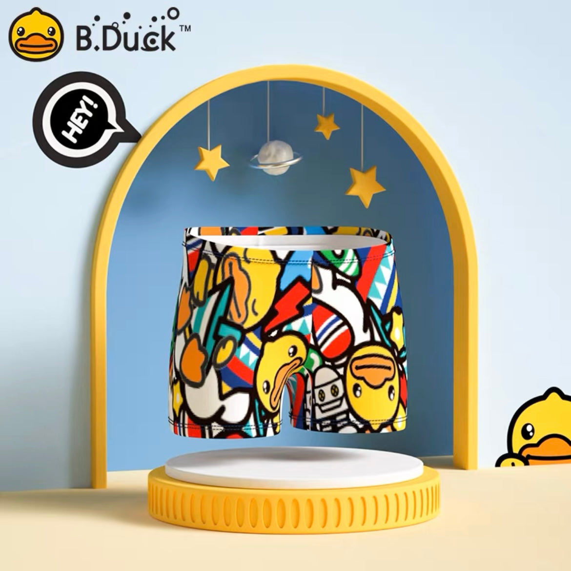 B.DUCK黃色小鴨中大兒童泳褲