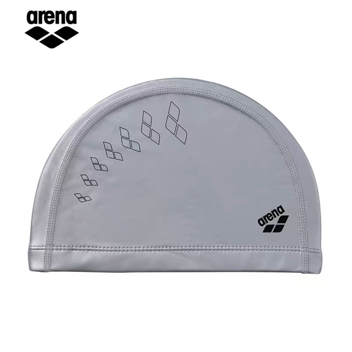 ARENA男女通用防水內用PU泳帽 (標誌條紋)