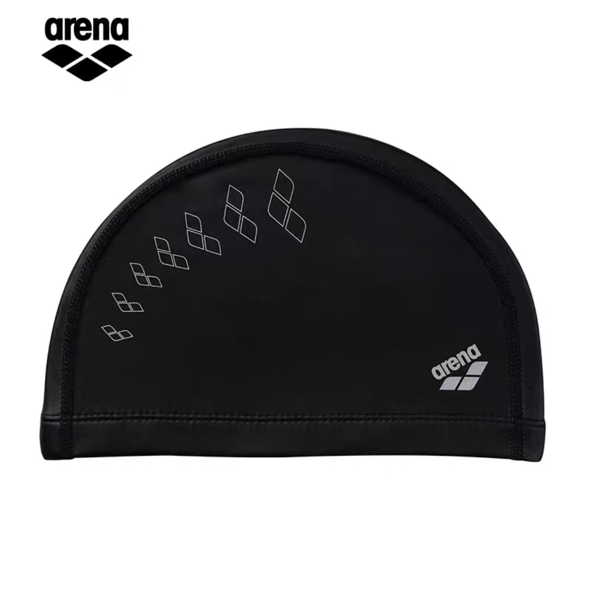 ARENA男女通用防水內用PU泳帽 (標誌條紋)